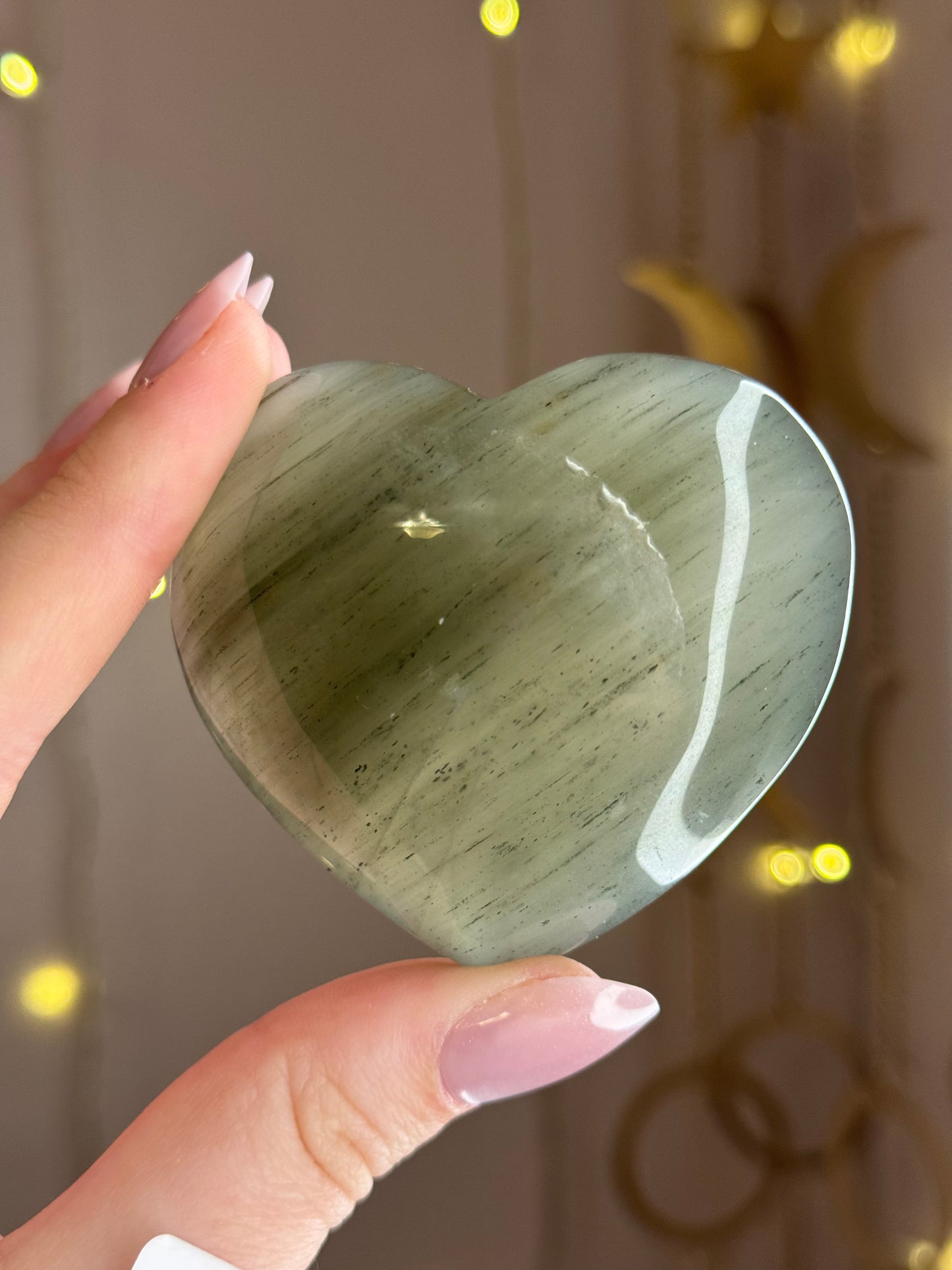 Green Chlorite Included Heart 28