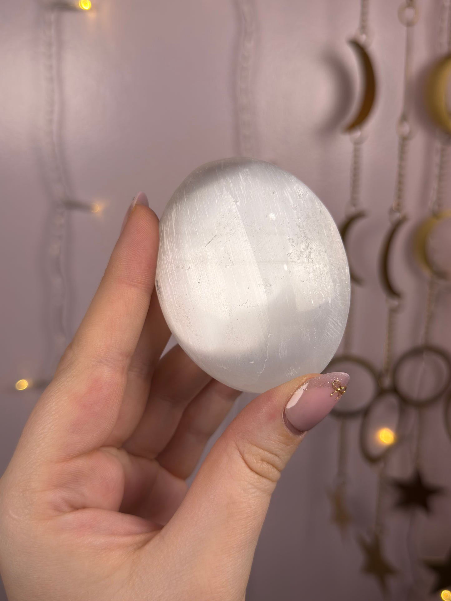 Mystery Selenite Palmstone*