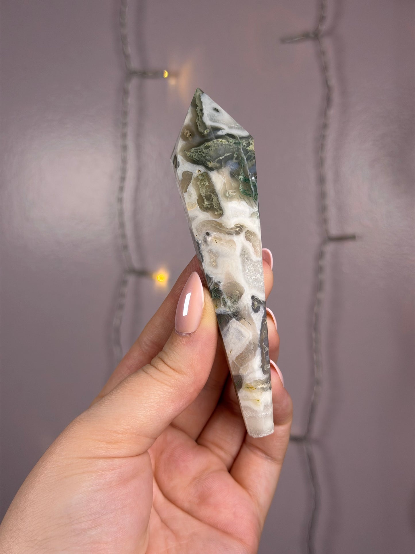 Moss Agate Wand F