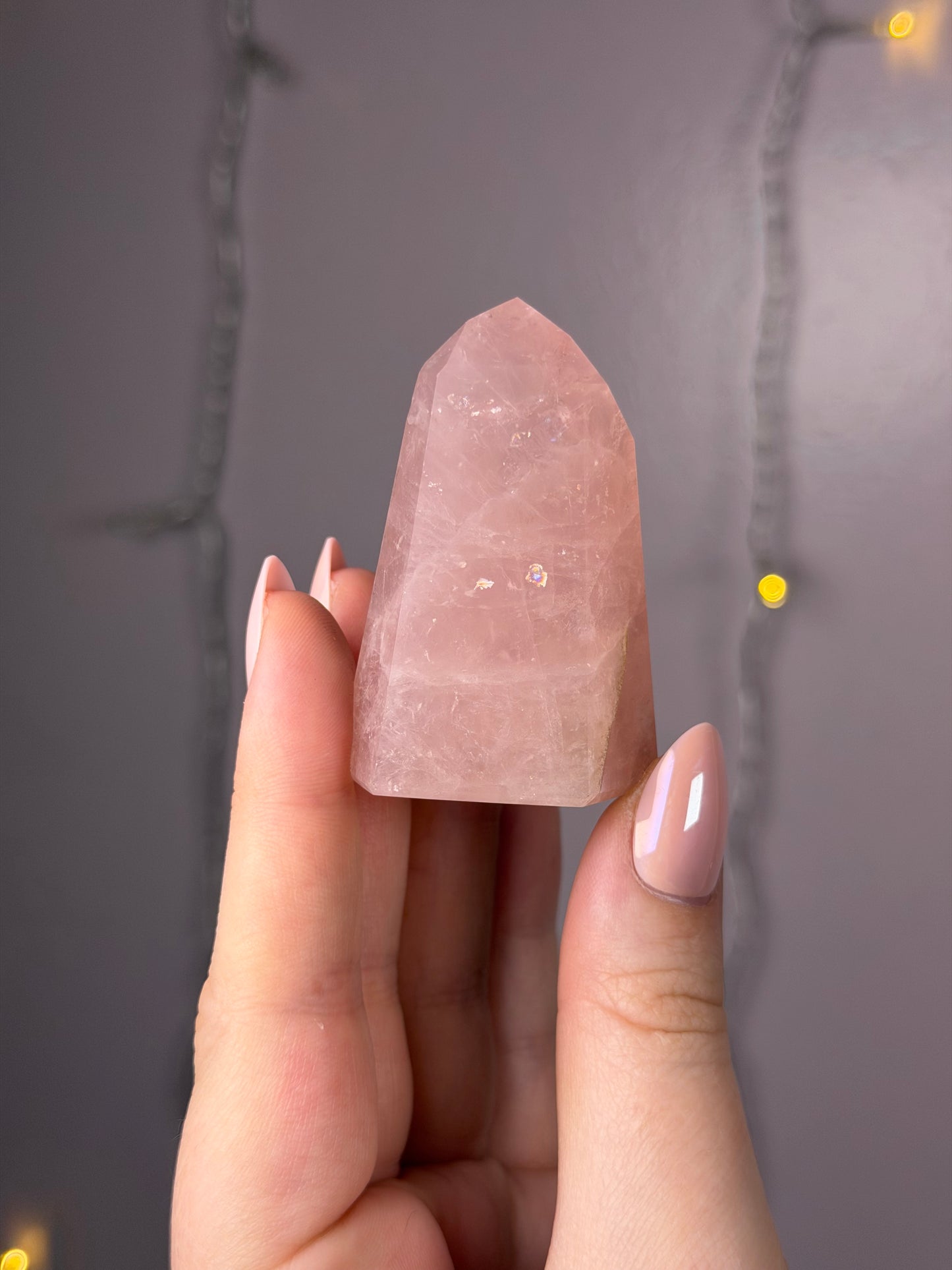 Bubblegum Pink Rose Quartz Tower