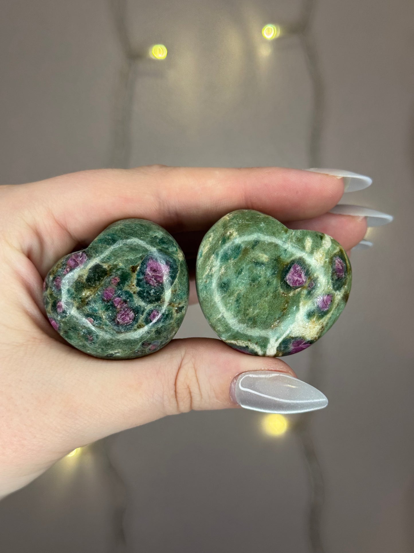 Ruby & Fuchsite Heart