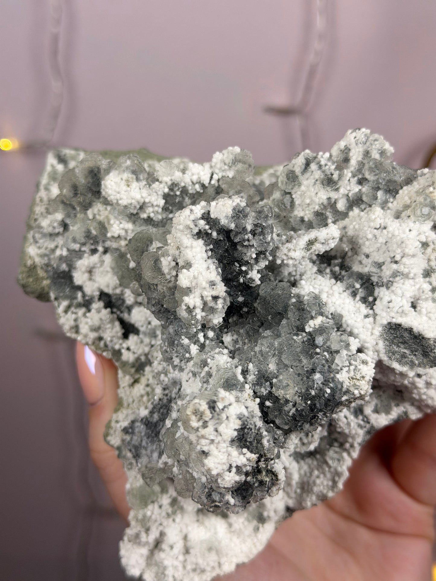 Collectors Piece Green Fluorite on Quartz & Calcite