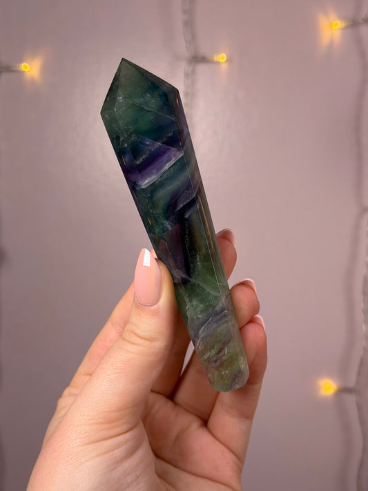 Fluorite Wand D (green/blue/purple)