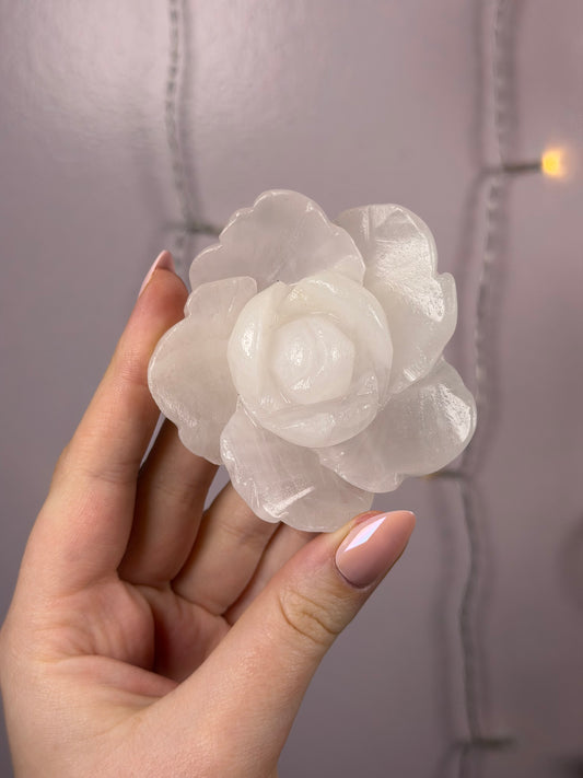 Pink Mangano Calcite Flower D (more white)