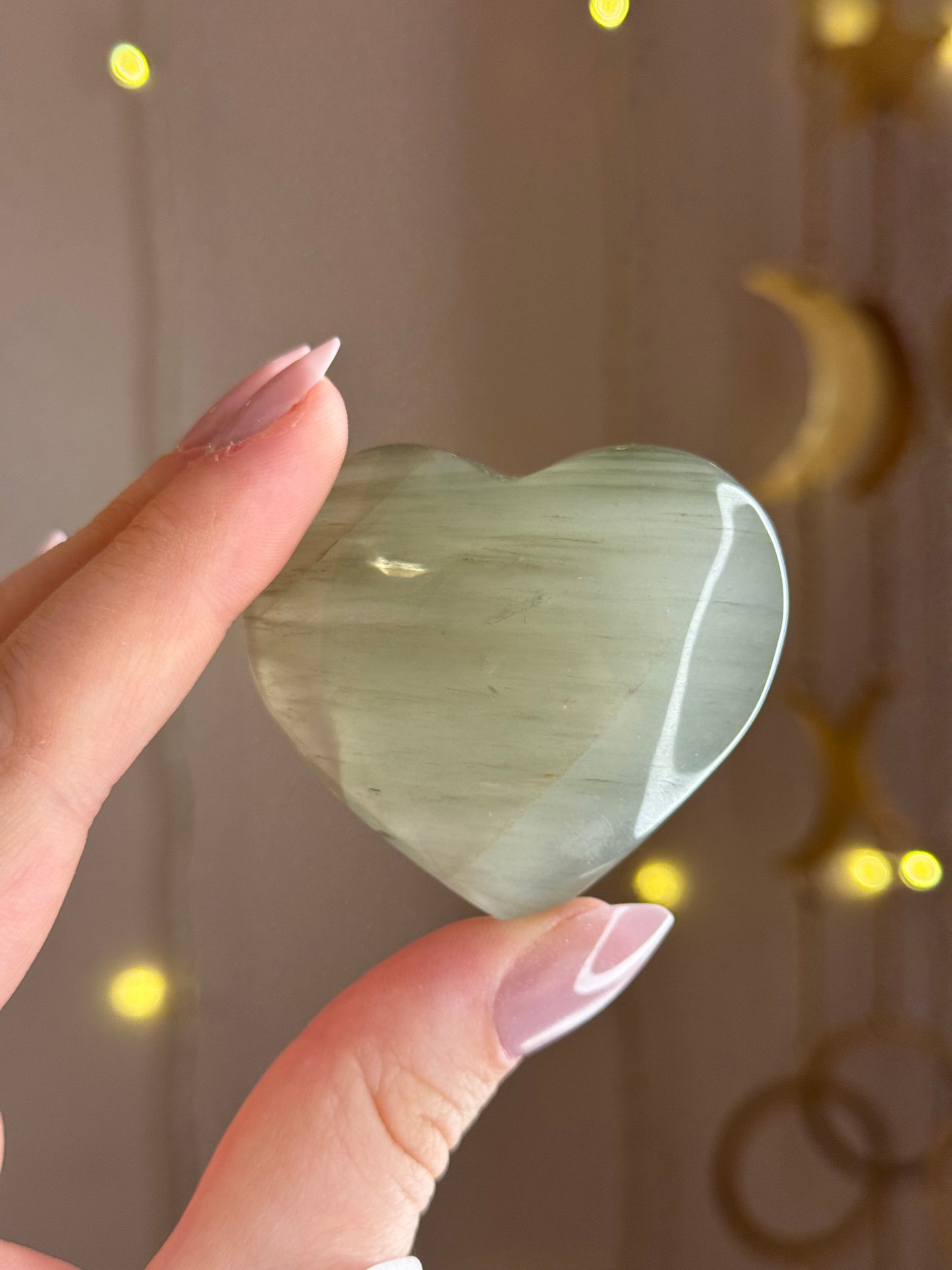 Green Chlorite Included Heart 14