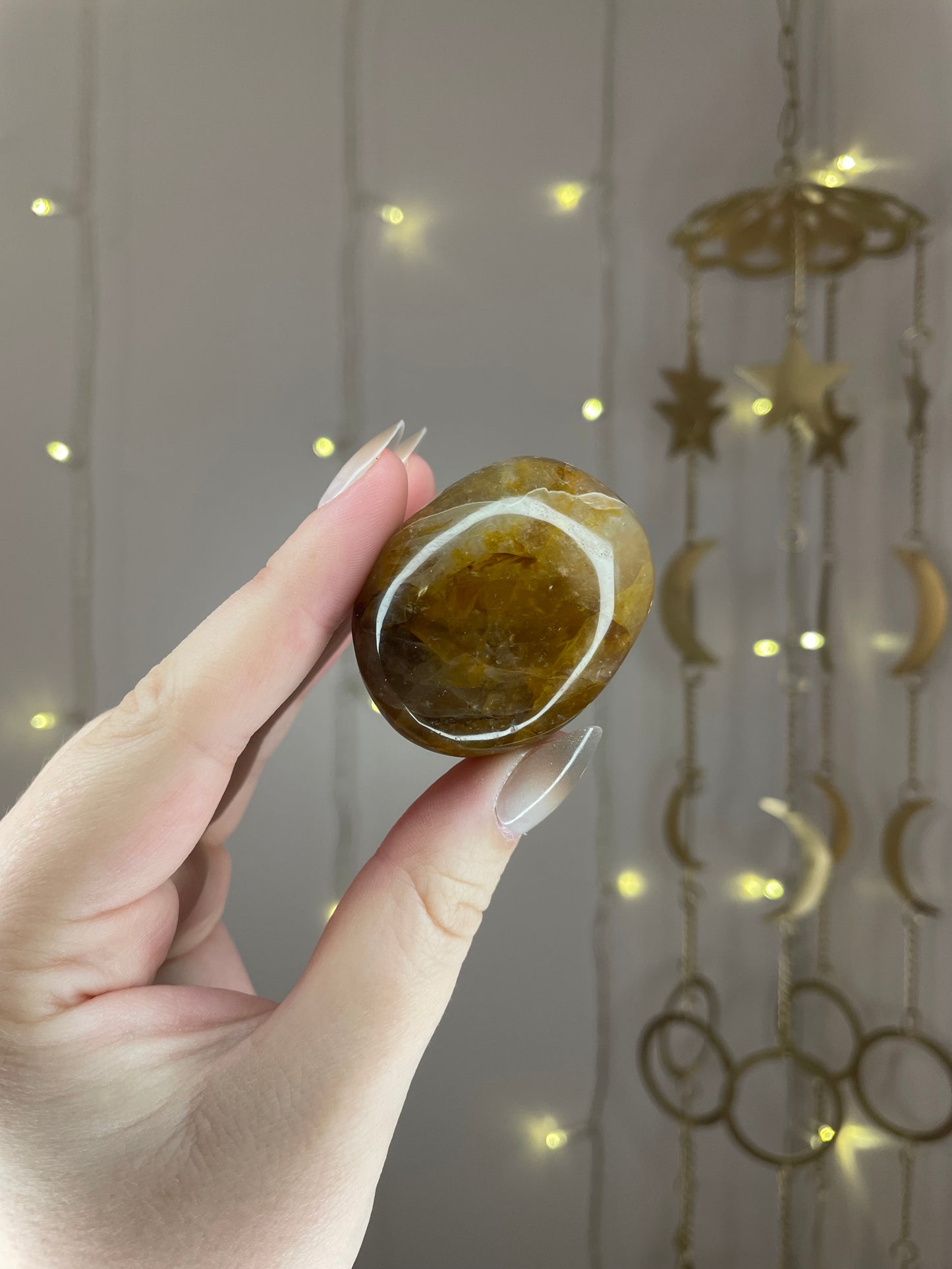 Mystery Golden Healer Palmstone