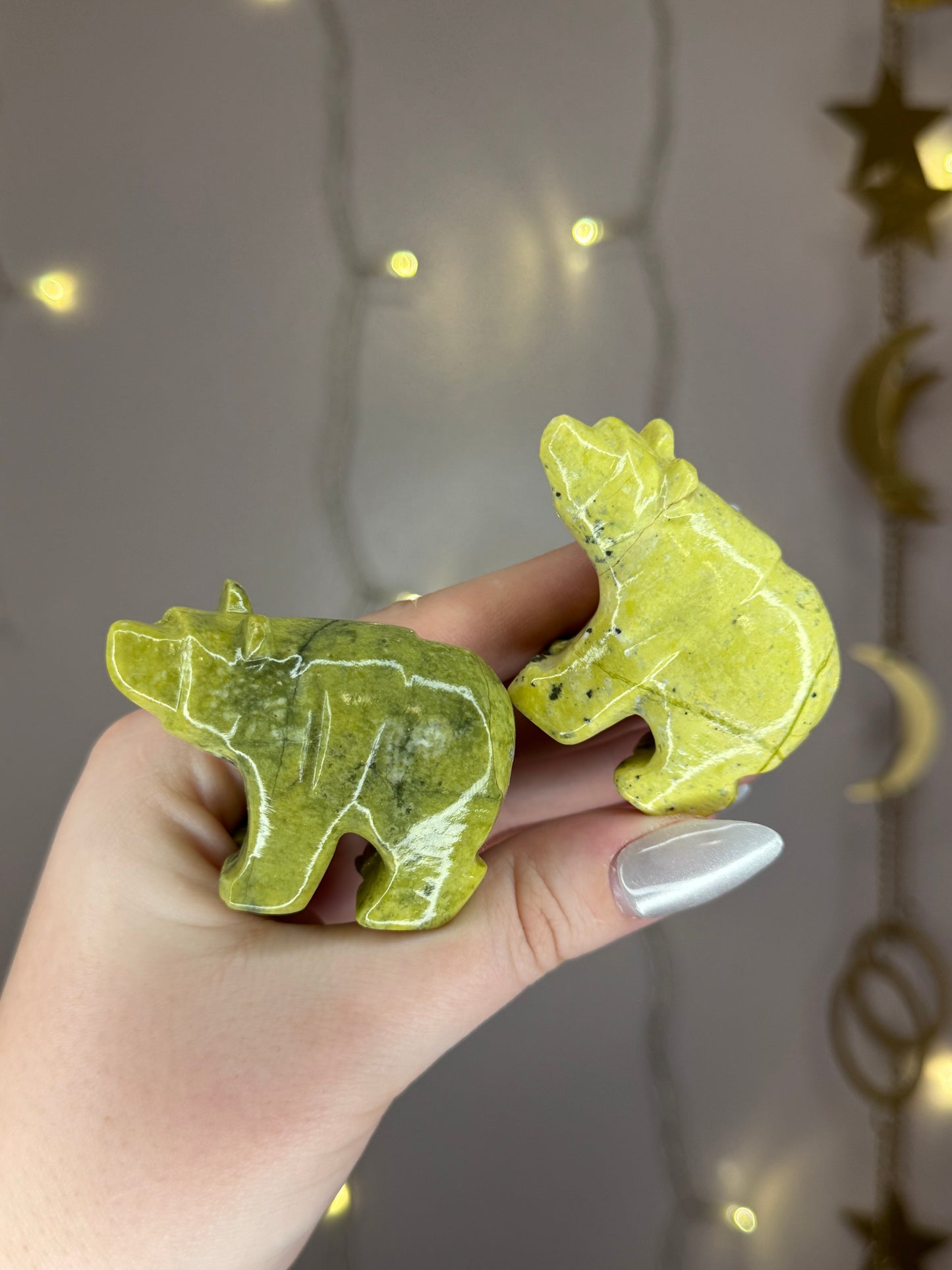 Serpentine Bear Carving