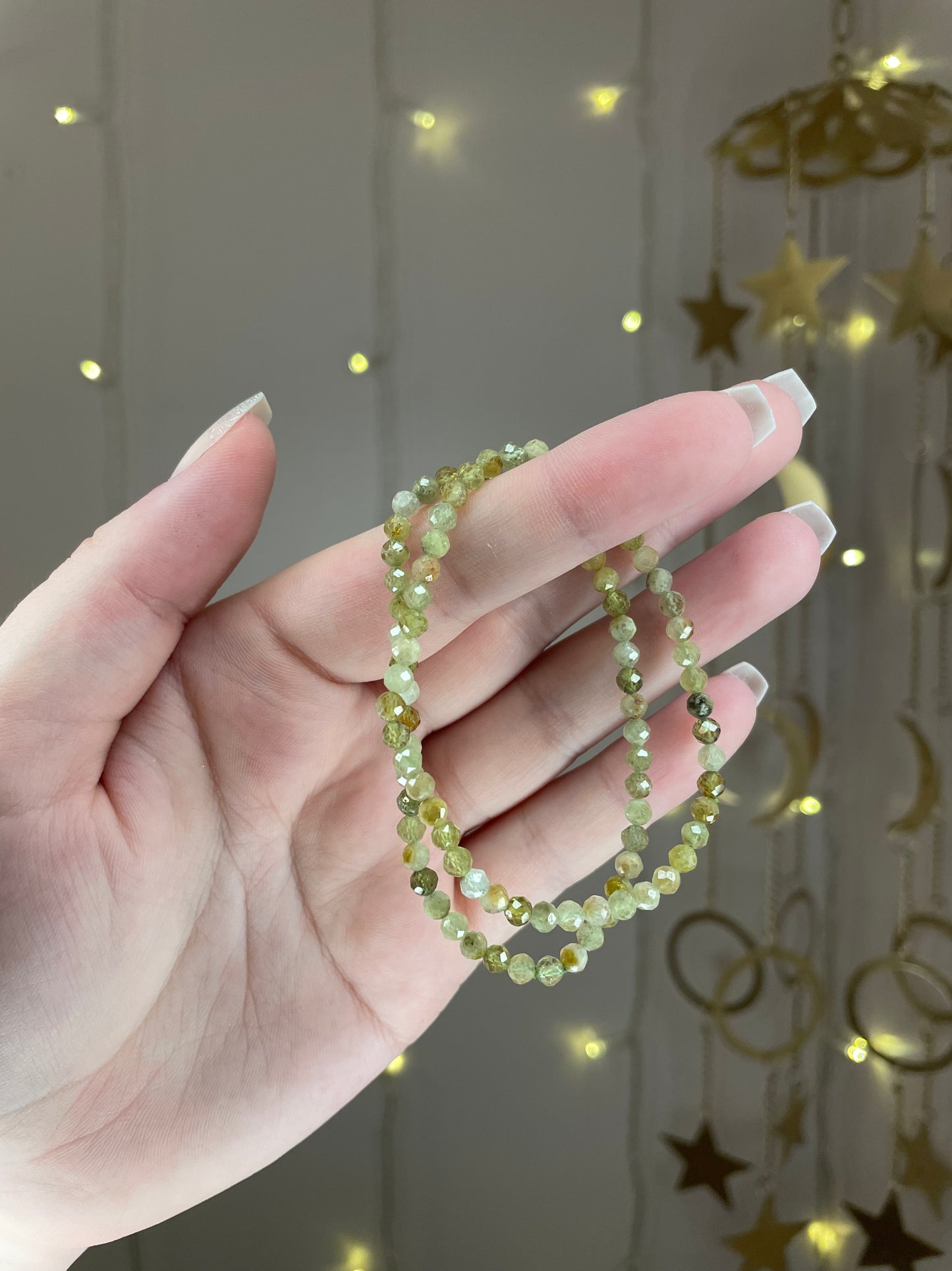 Faceted Green Garnet Bracelet