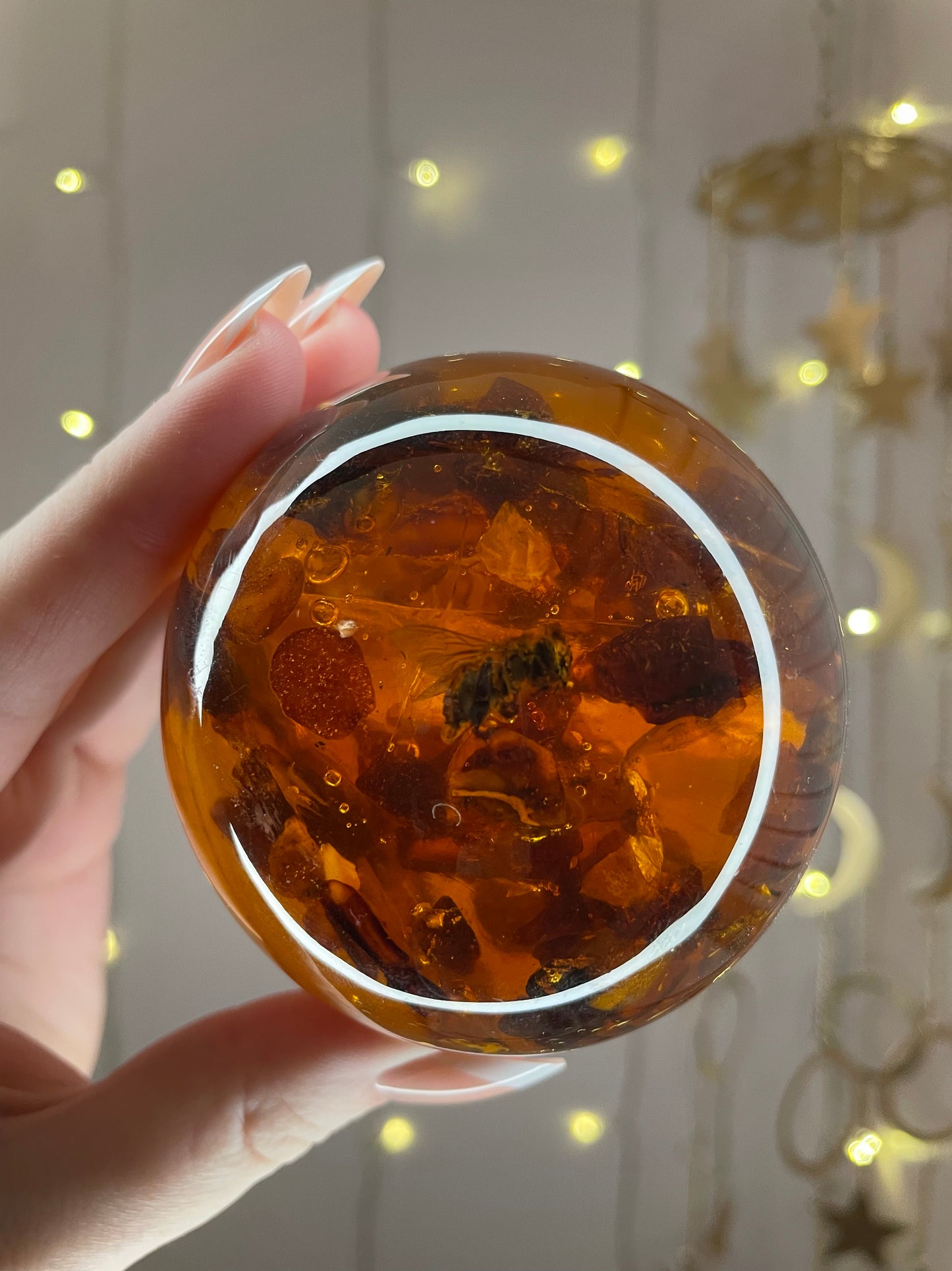 Genuine Baltic Amber Sphere x Bee (Large)