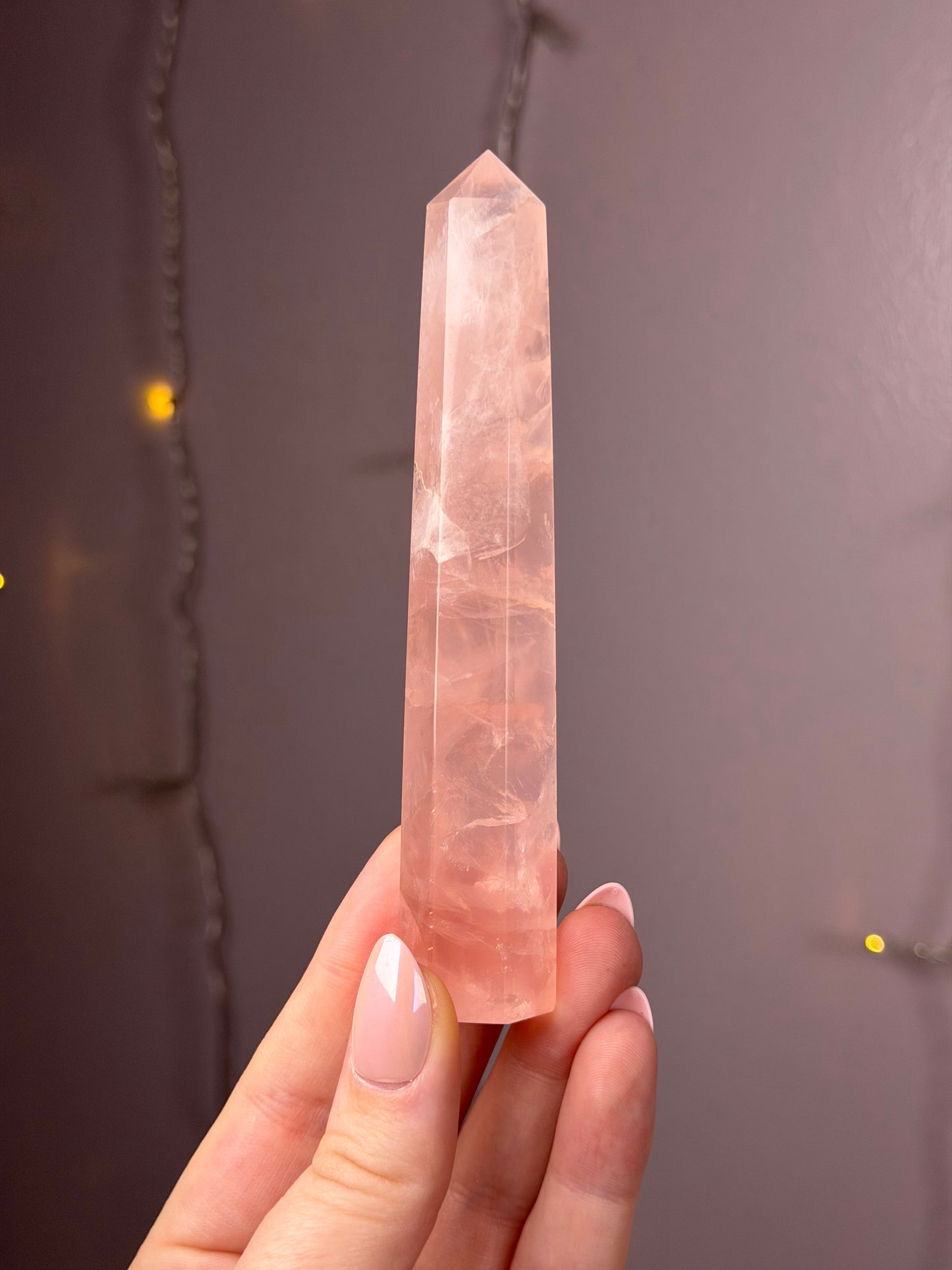 Juicy Faceted Rose Quartz Tower