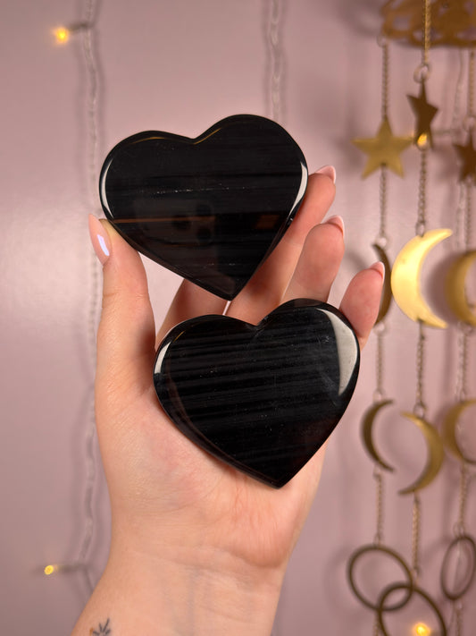 Mystery Midnight Lace Obsidian Heart
