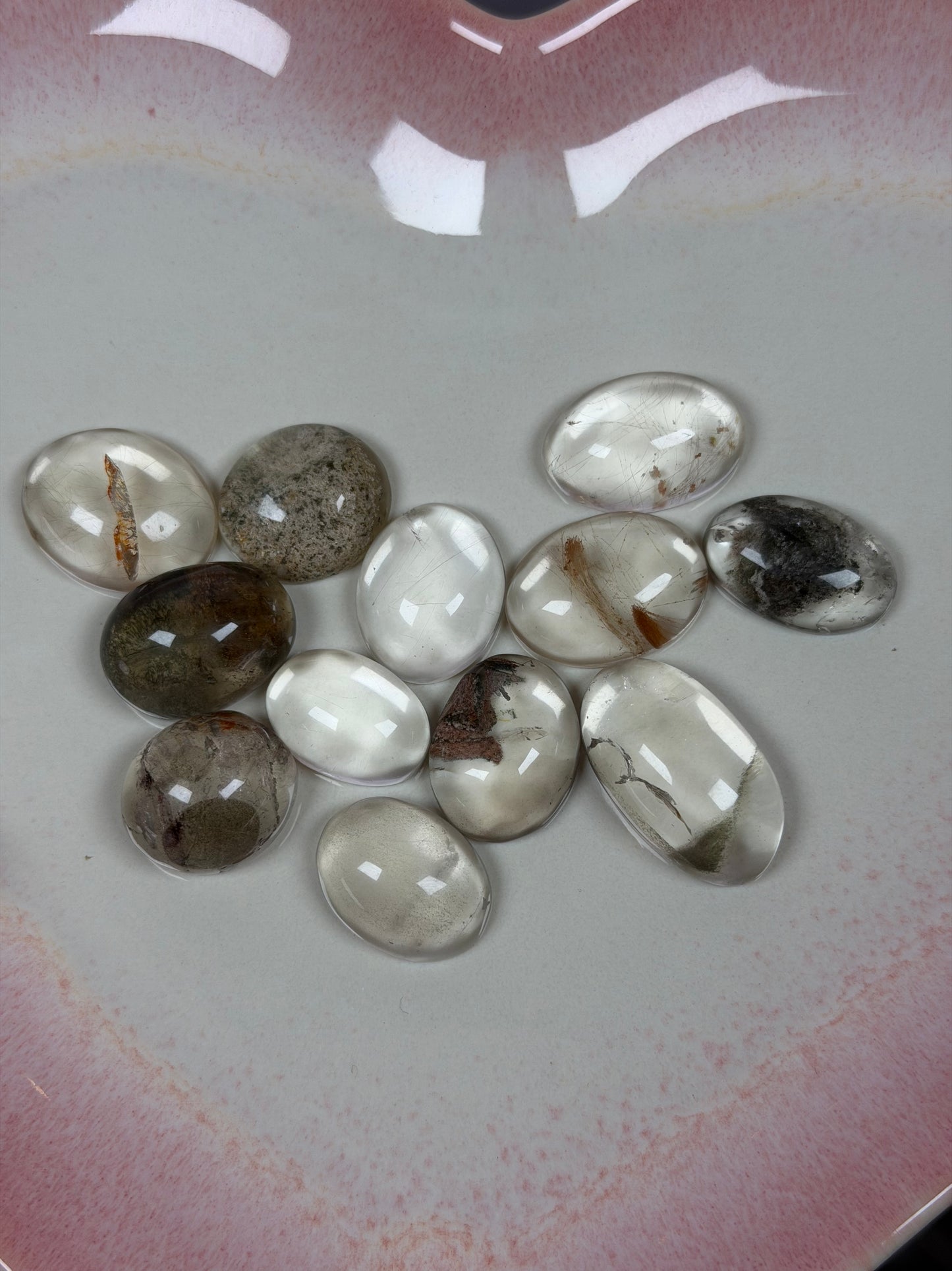 Mystery Garden Quartz or Rutile Cabochon