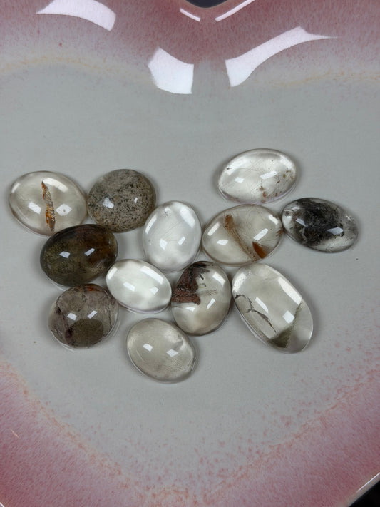 Mystery Garden Quartz or Rutile Cabochon