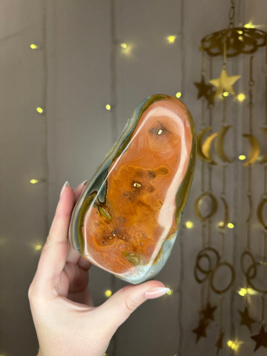 Orange & Pink Polychrome Jasper Freeform