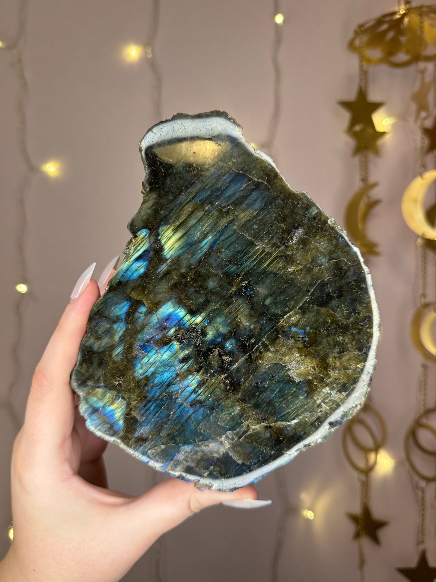 Huge Half Polished Labradorite Freeform