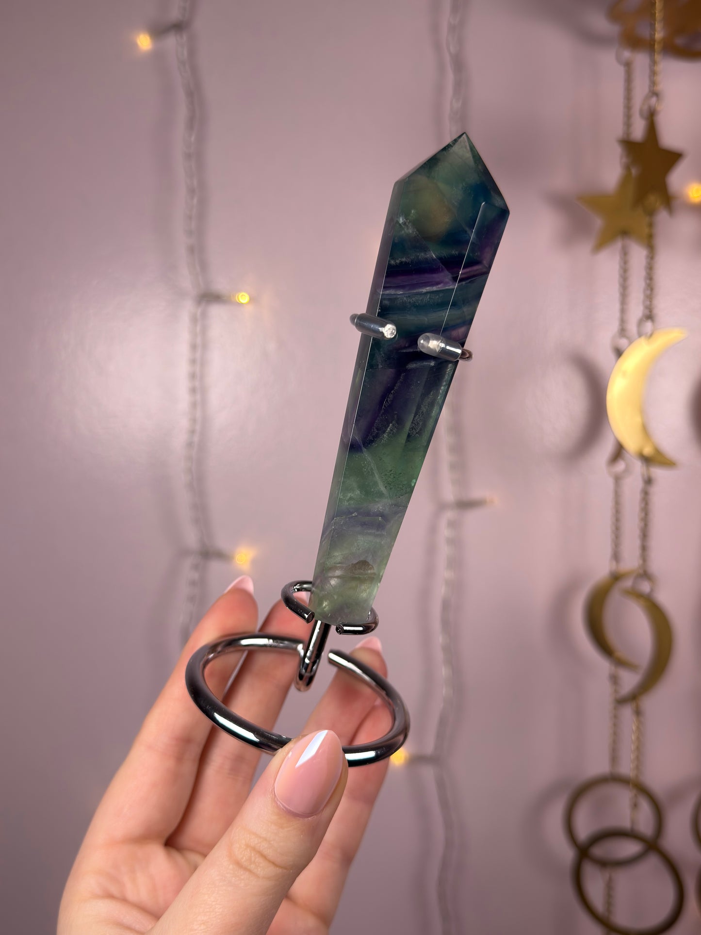 Fluorite Wand D (green/blue/purple)