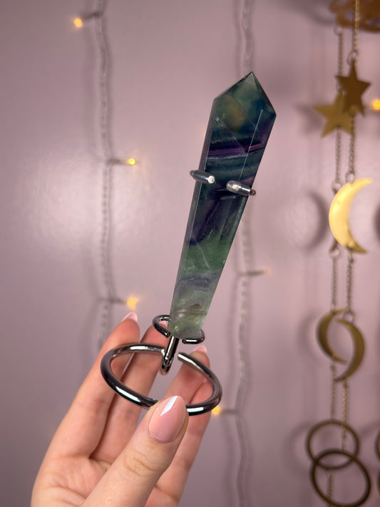 Fluorite Wand D (green/blue/purple)