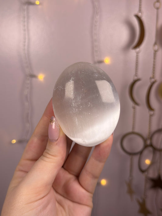Mystery Selenite Palmstone*