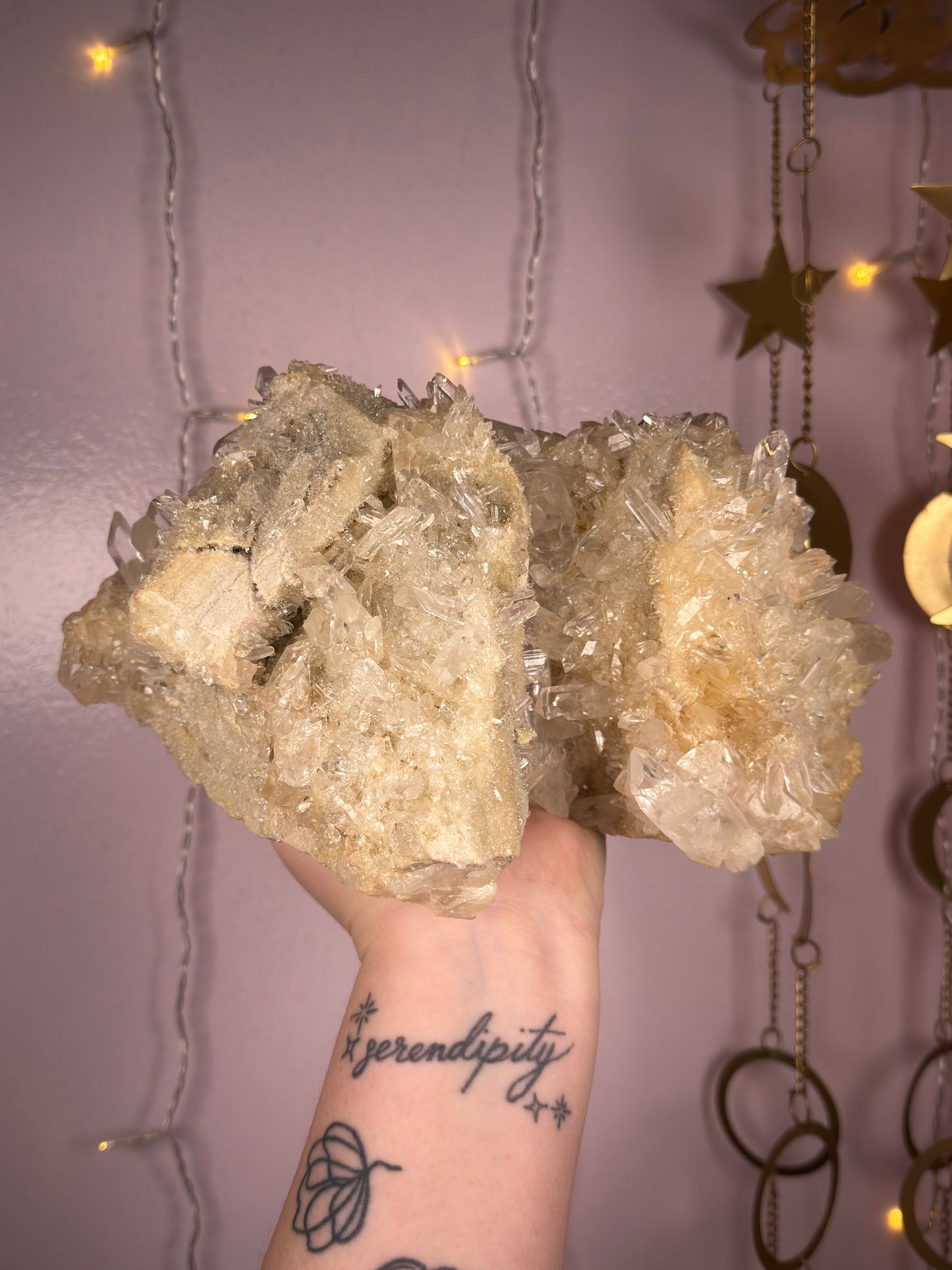Stunning Collectors Piece Golden Nirvana Himalayan Quartz Cluster