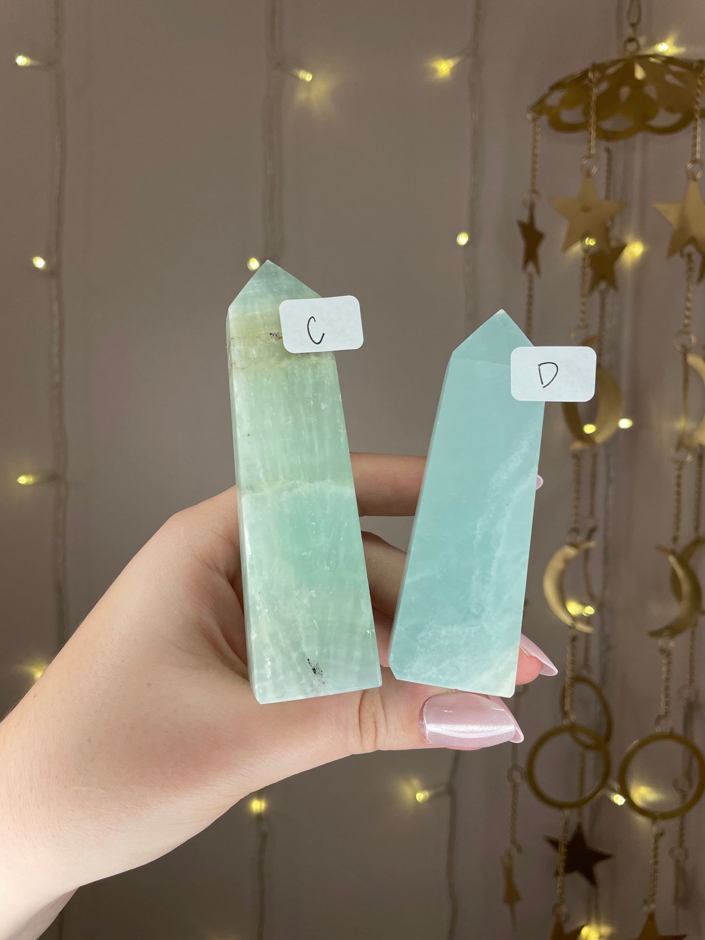 Pistachio Calcite Towers- You Choose