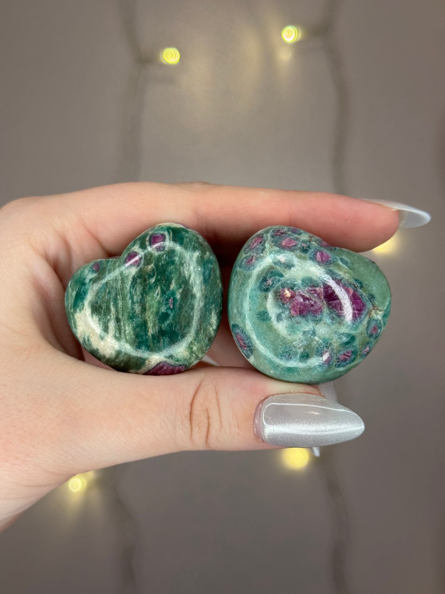 Ruby & Fuchsite Heart
