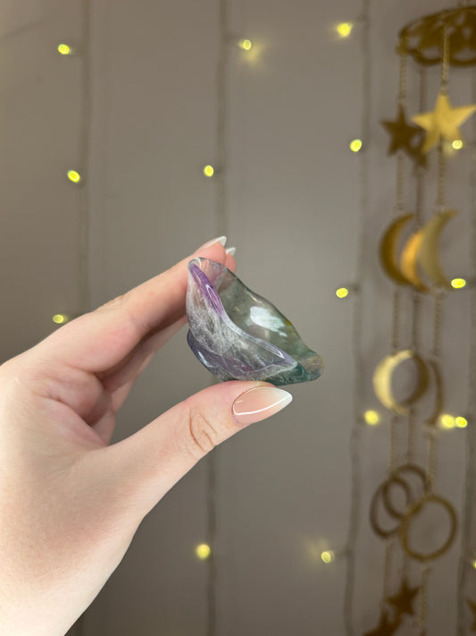 Fluorite Flower Bowl A (green & purple)