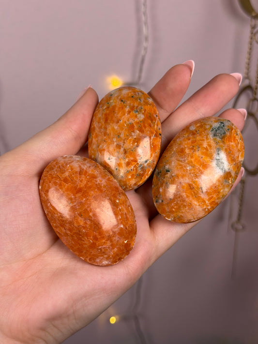 Mystery Orchid Calcite Palmstone