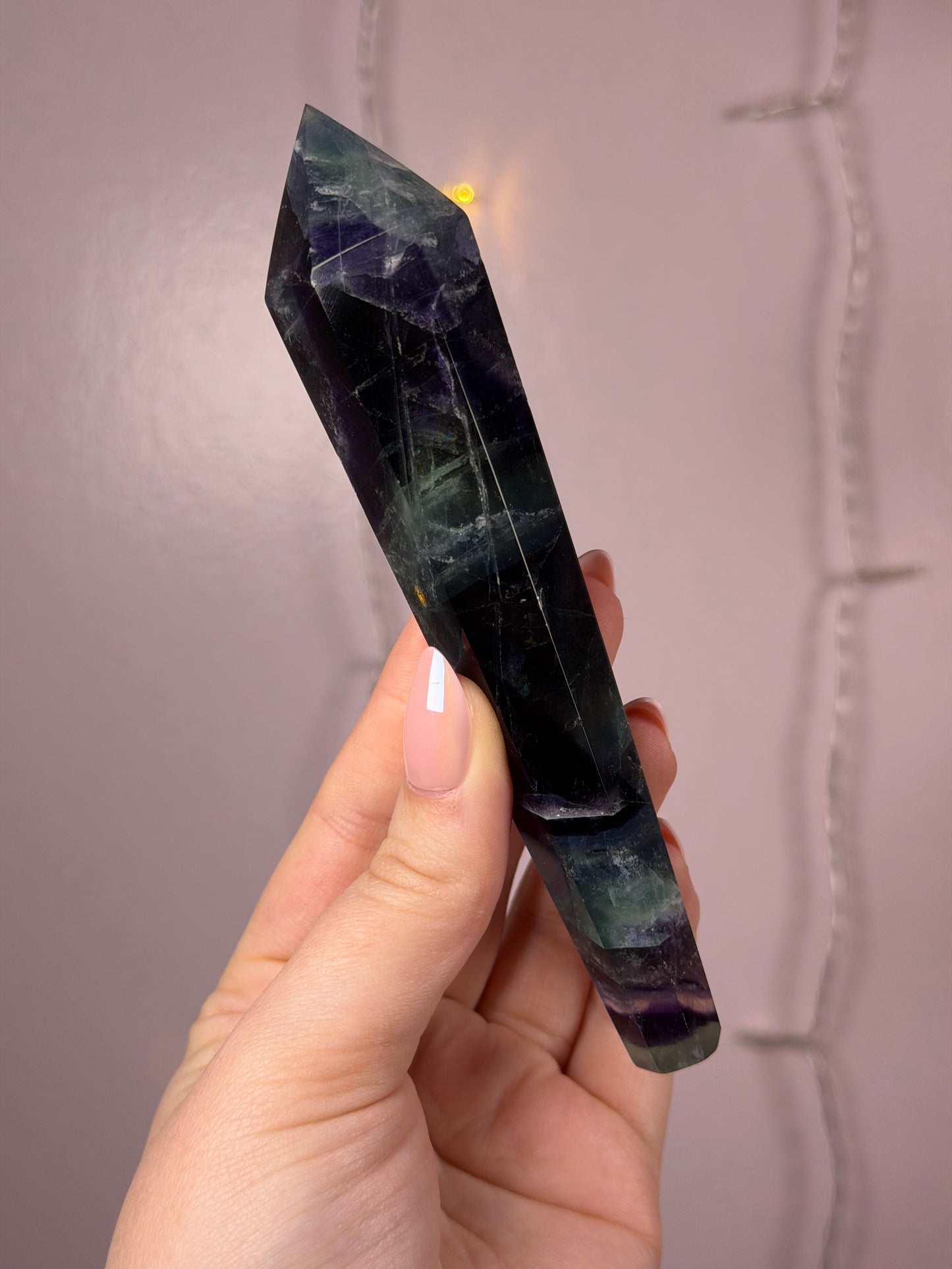 Fluorite Wand C (deep blue/purple/green)