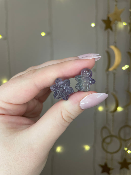 Mini Fluorite Holiday Carvings- You Choose