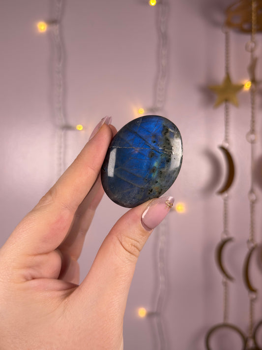 Labradorite Palmstone D (cobalt blue)