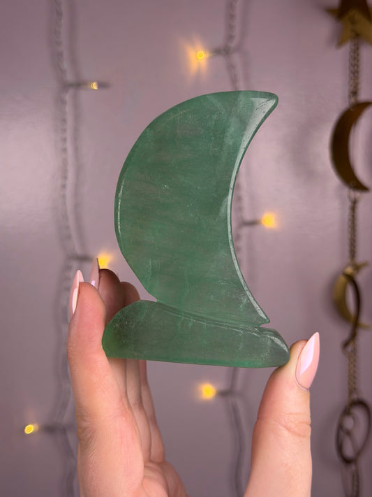 Green Fluorite Standing Moon B (light green)