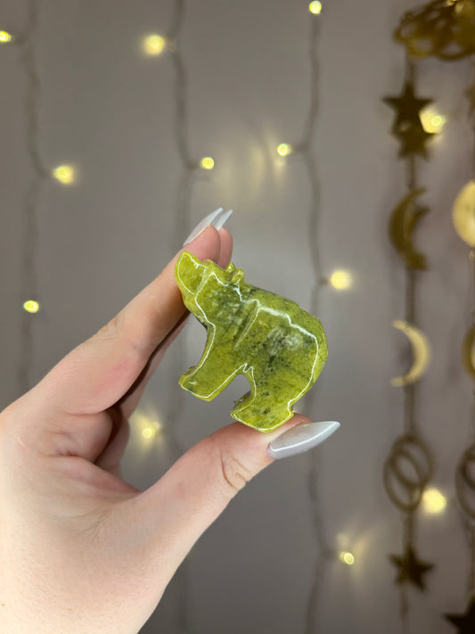 Serpentine Bear Carving