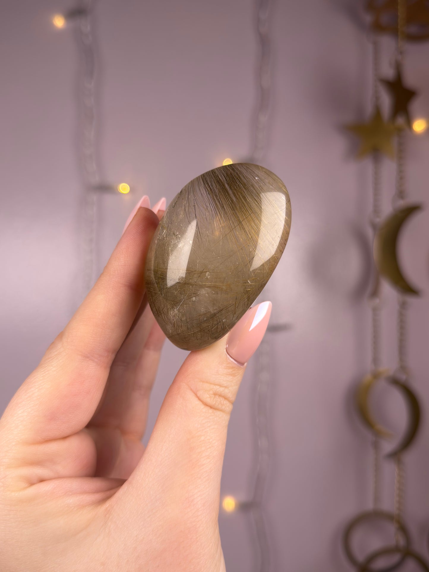 Beautiful Formation Deep Golden Rutile Lens