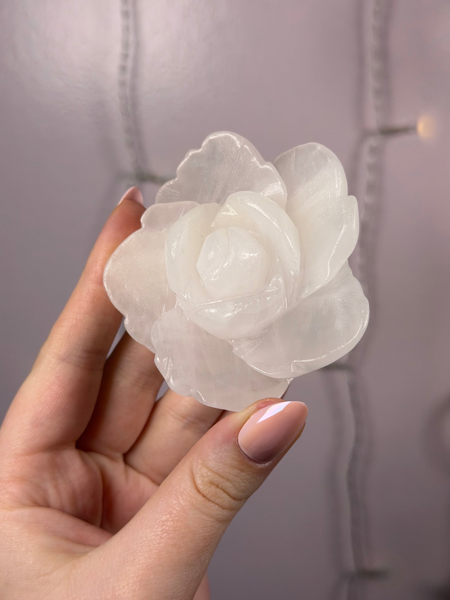 Pink Mangano Calcite Flower D (more white)