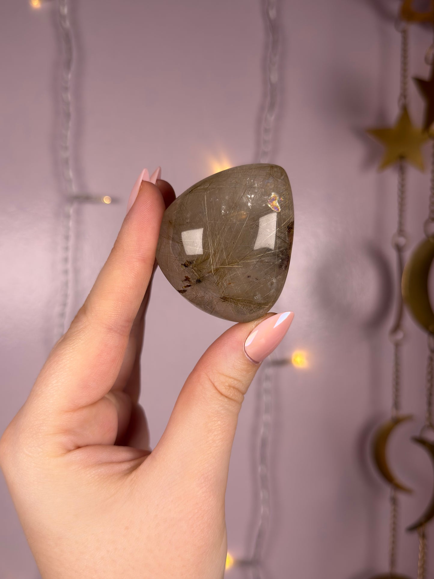 Gold/Silver Rutile x Garden Quartz Lens