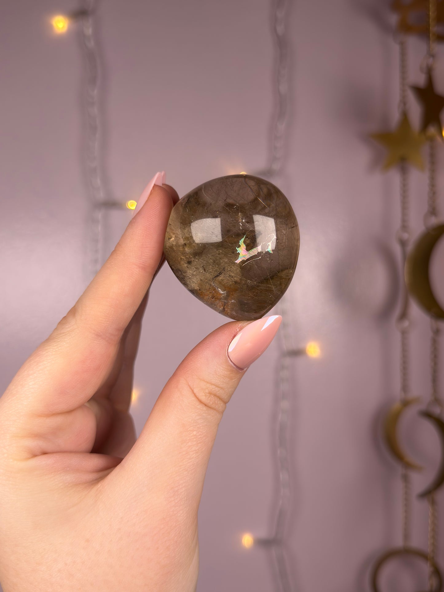 Golden Rutile x Garden Quartz Lens