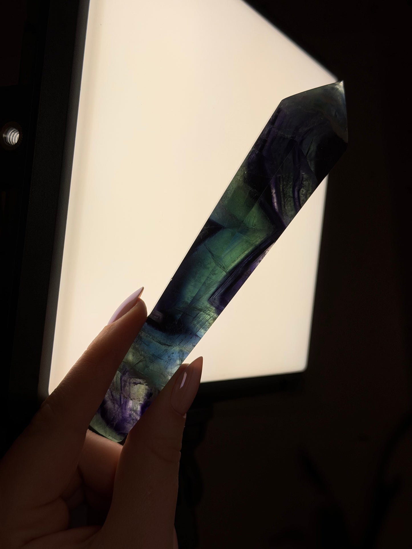 Fluorite Wand C (deep blue/purple/green)