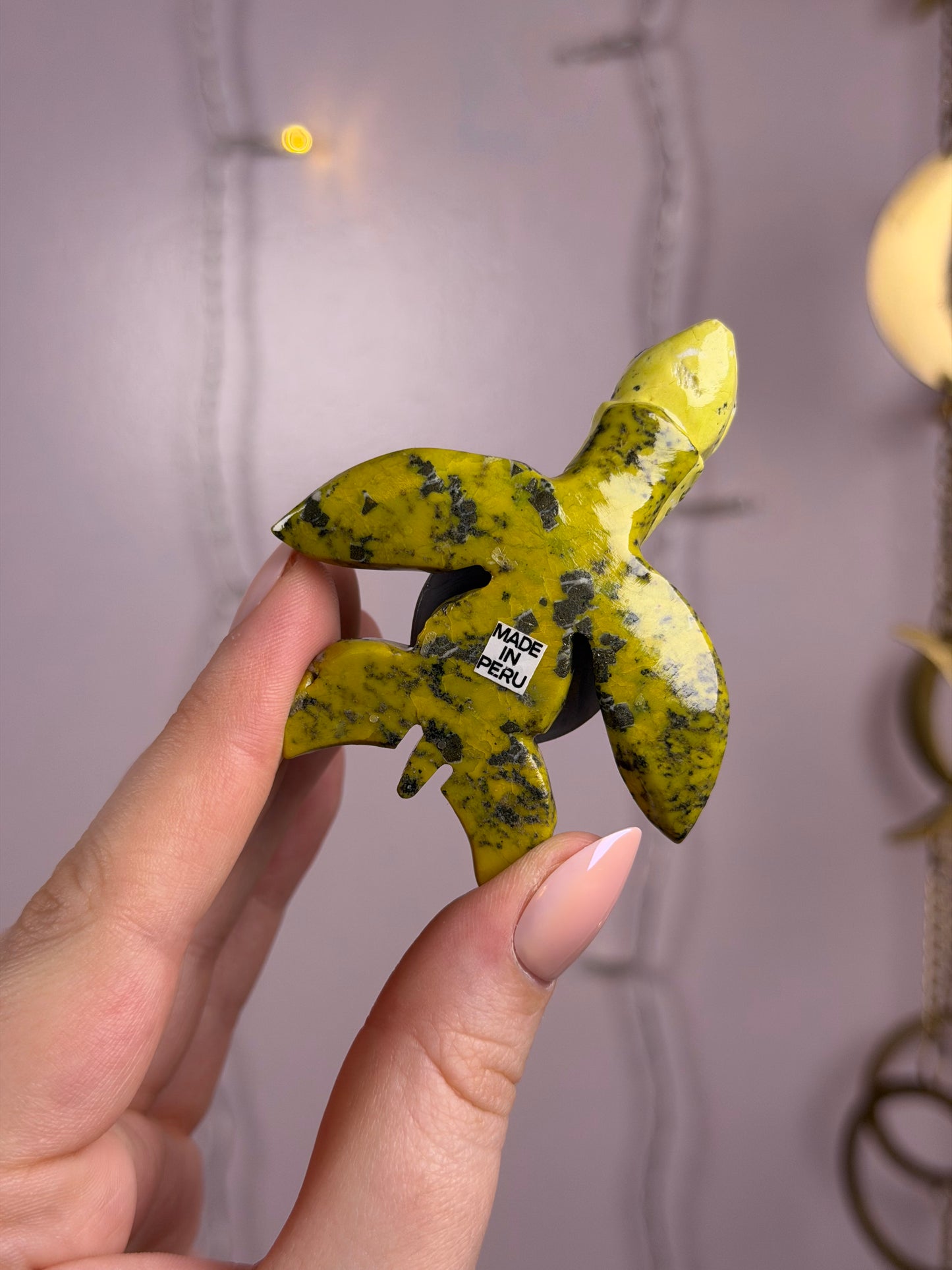 Mystery Serpentine x Angeline Sea Turtle Carving