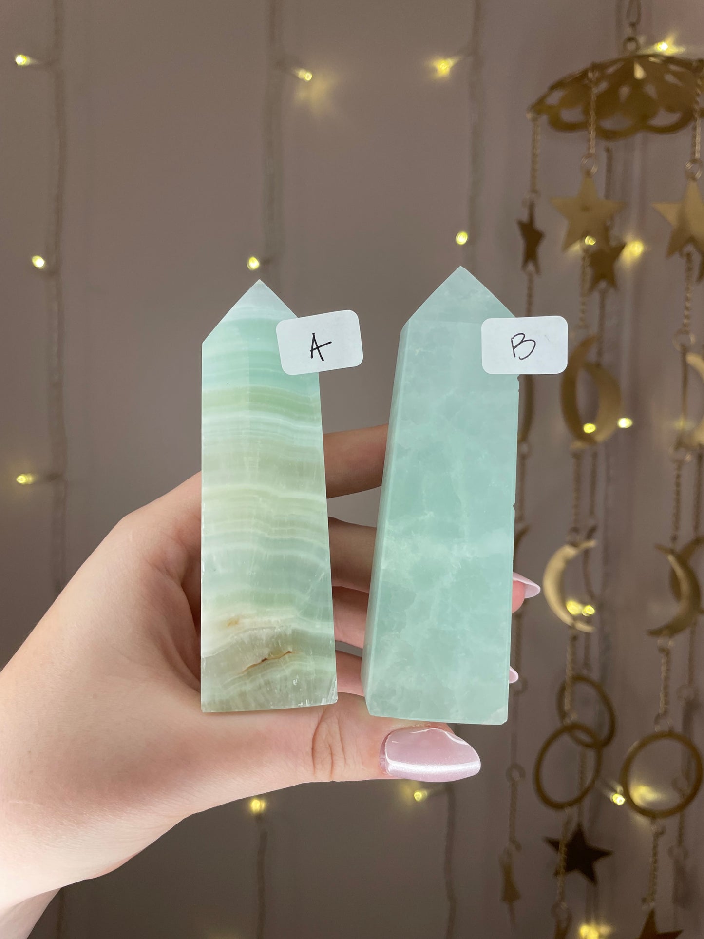 Pistachio Calcite Towers- You Choose