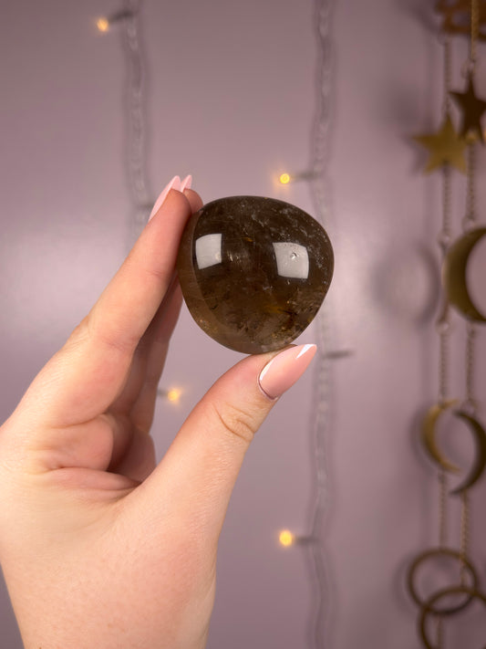 Stunning Smoky Deep Golden Rutile Lens