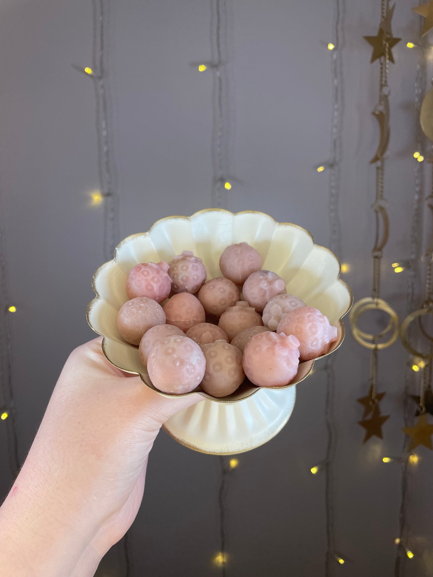 Pink Opal Strawberry Carving