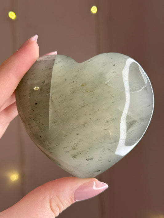 Green Chlorite Included Heart 25