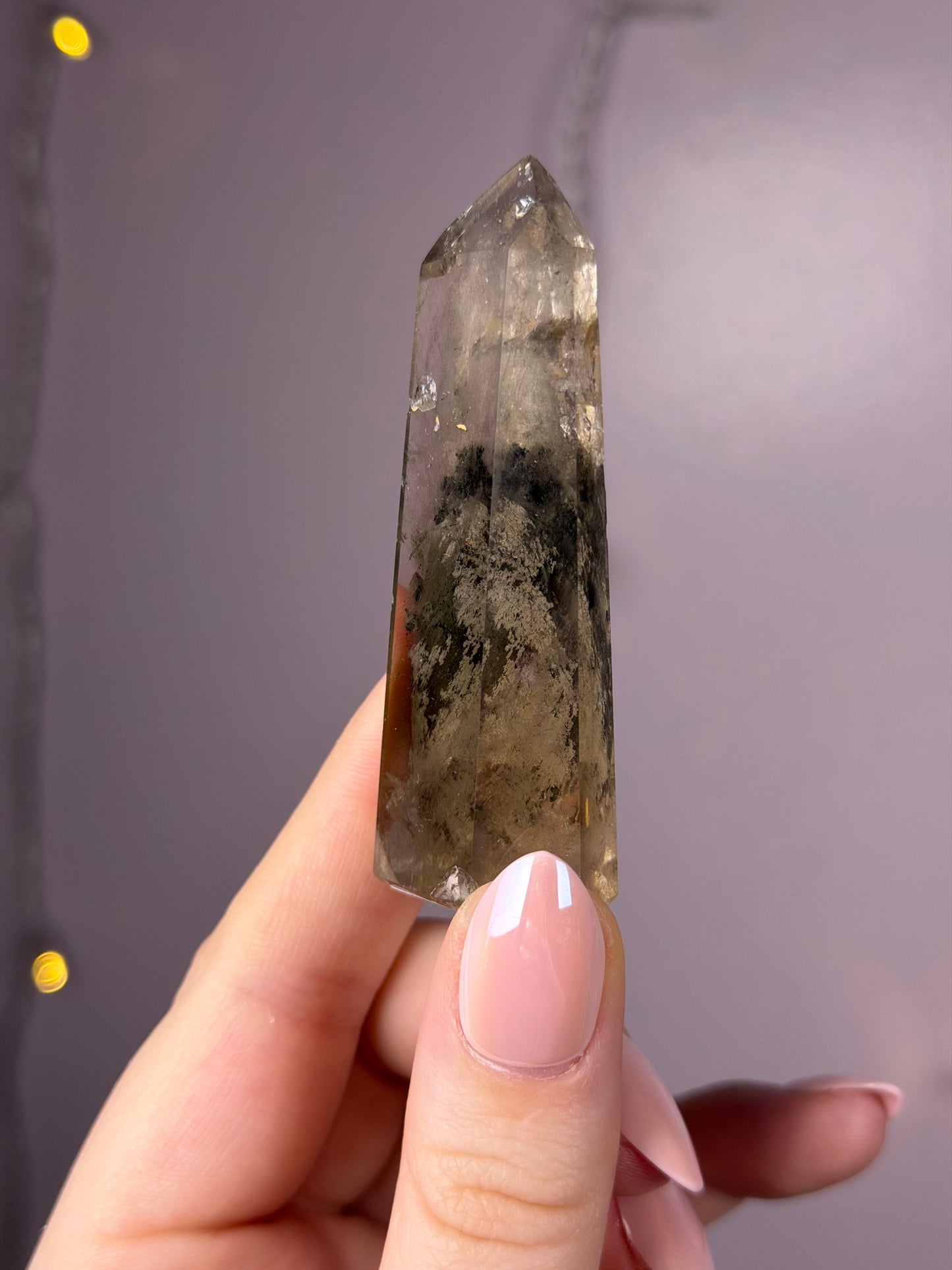 Funky Black & Grey Garden Quartz Tower