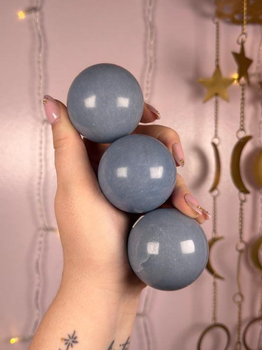 Mystery Angelite Sphere