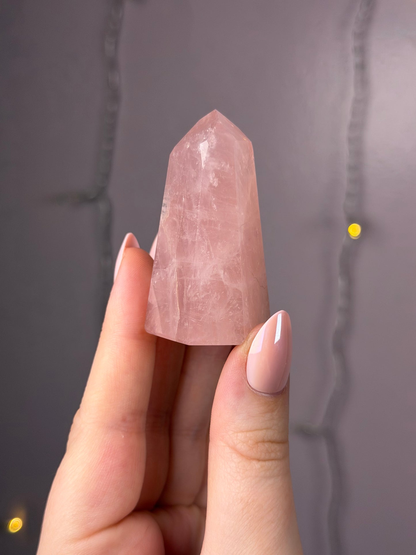 Bubblegum Pink Rose Quartz Tower