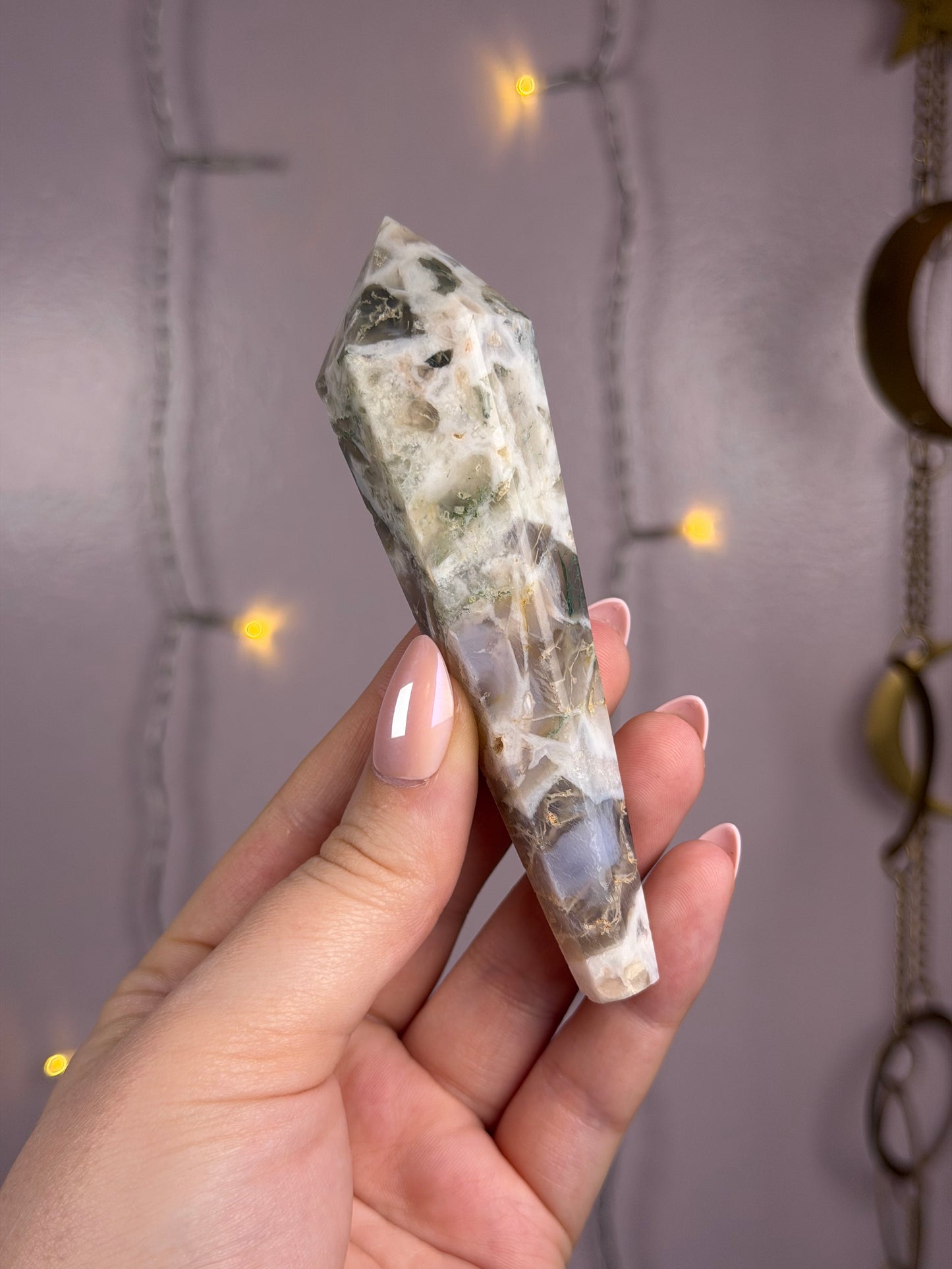 Moss Agate Wand A