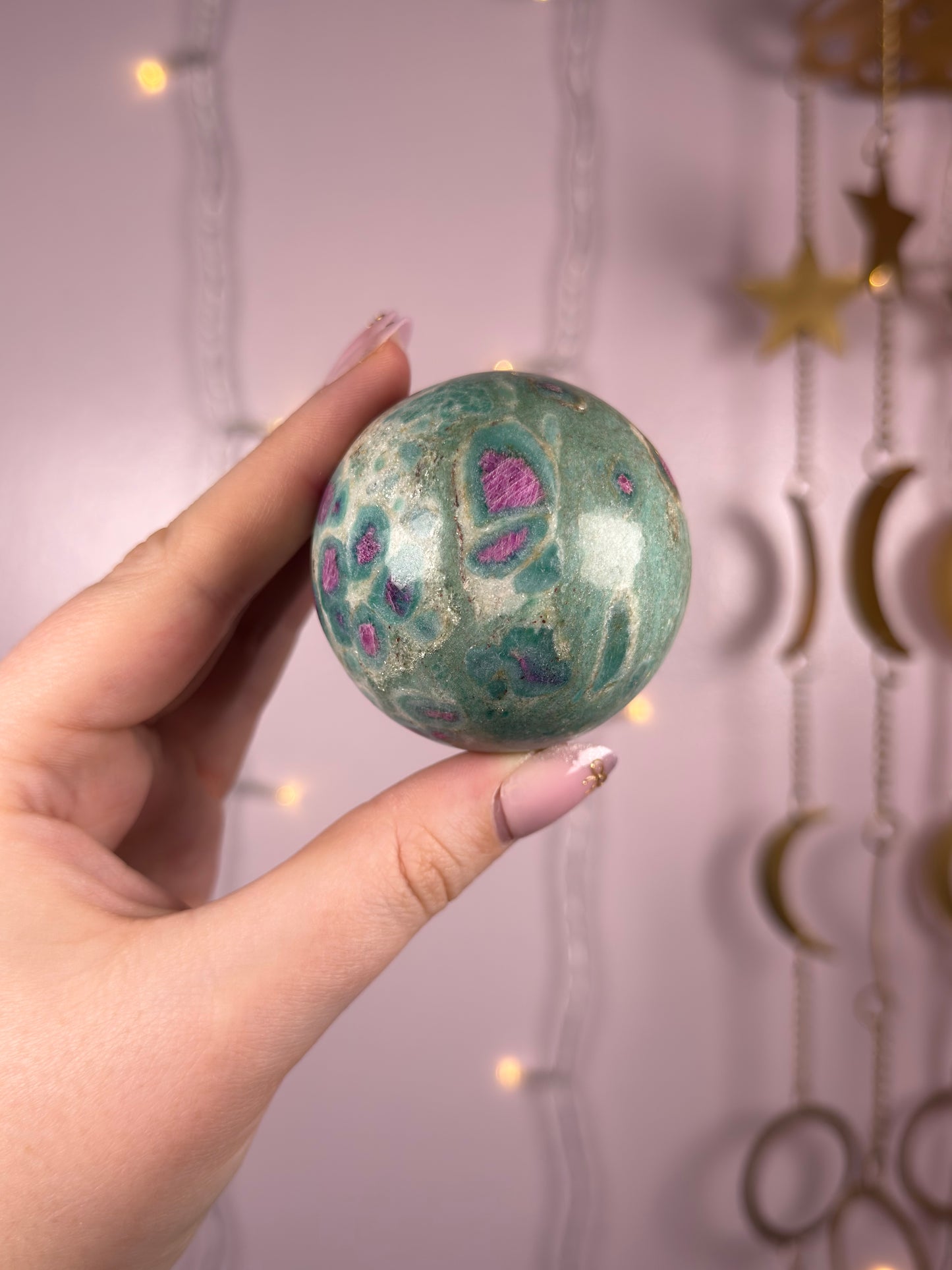 Ruby Fuchsite Sphere 76