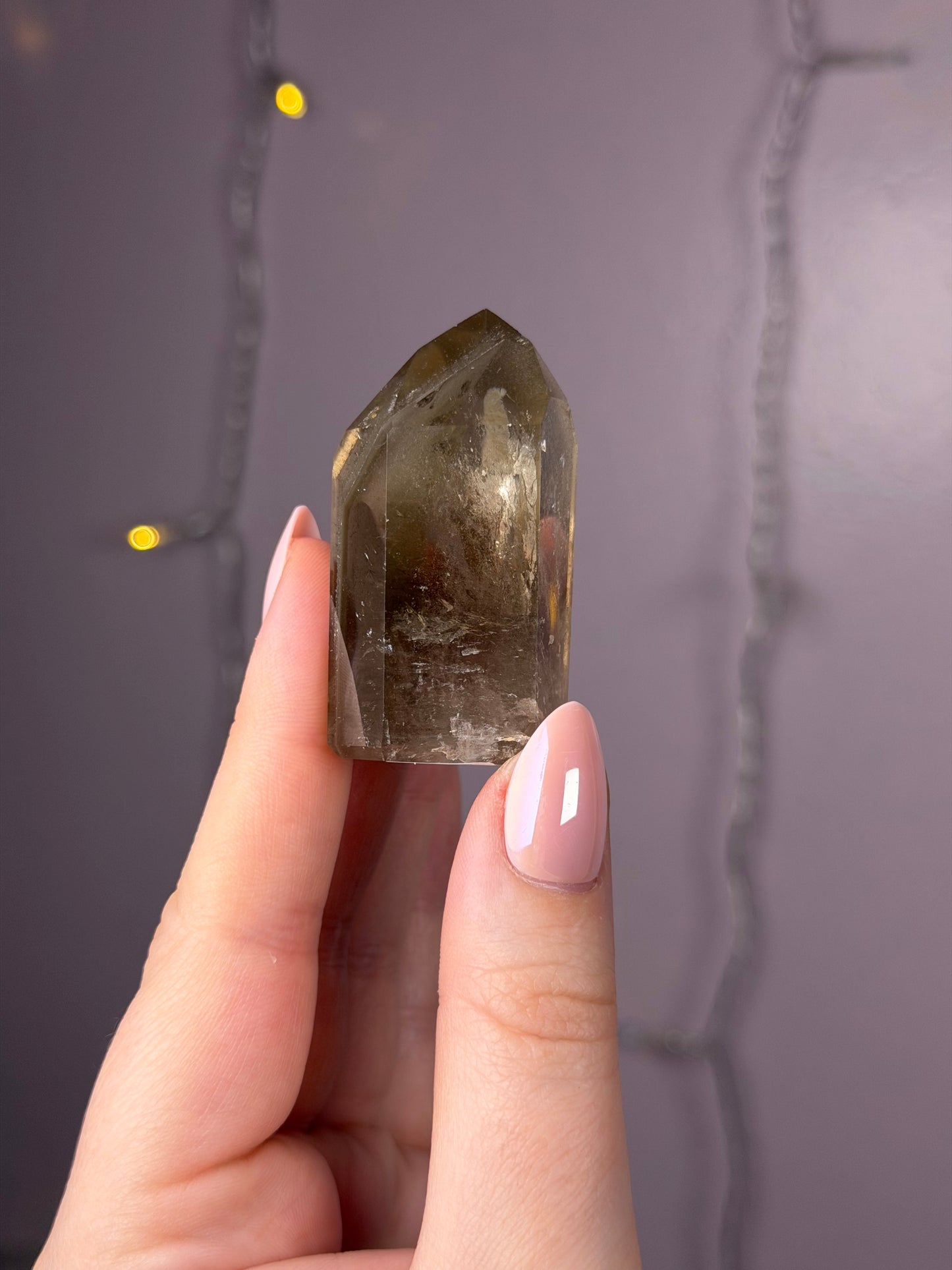 Smoky Grey/Green Garden Quartz Tower
