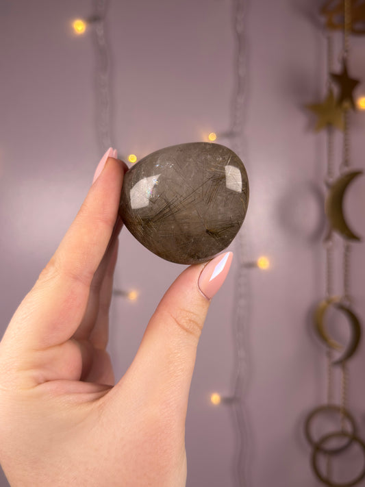 Deep Golden/Silver Rutile Lens