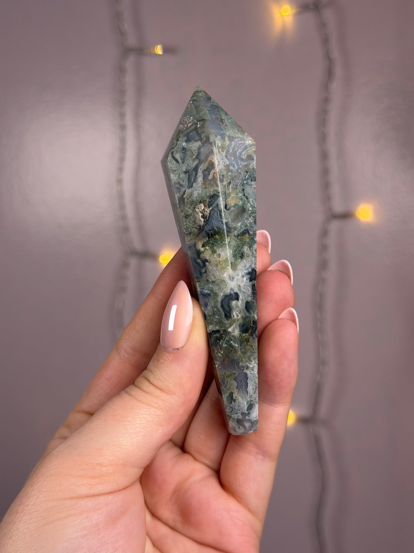 Moss Agate Wand E